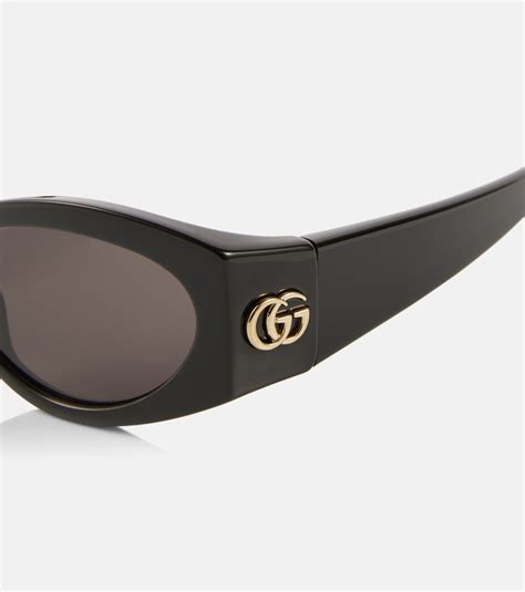 gucci 0225 oval sunglasses|gucci 50mm round sunglasses.